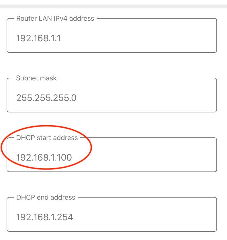 Home Router DHCP Server IP Range