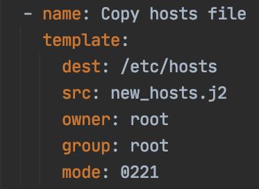 Template Task to Replace /etc/hosts