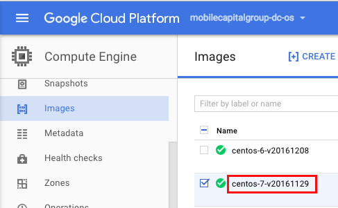 CentOS 7 Compute Engine