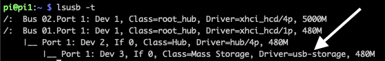 The Drive Module is now usb_storage instead of uas