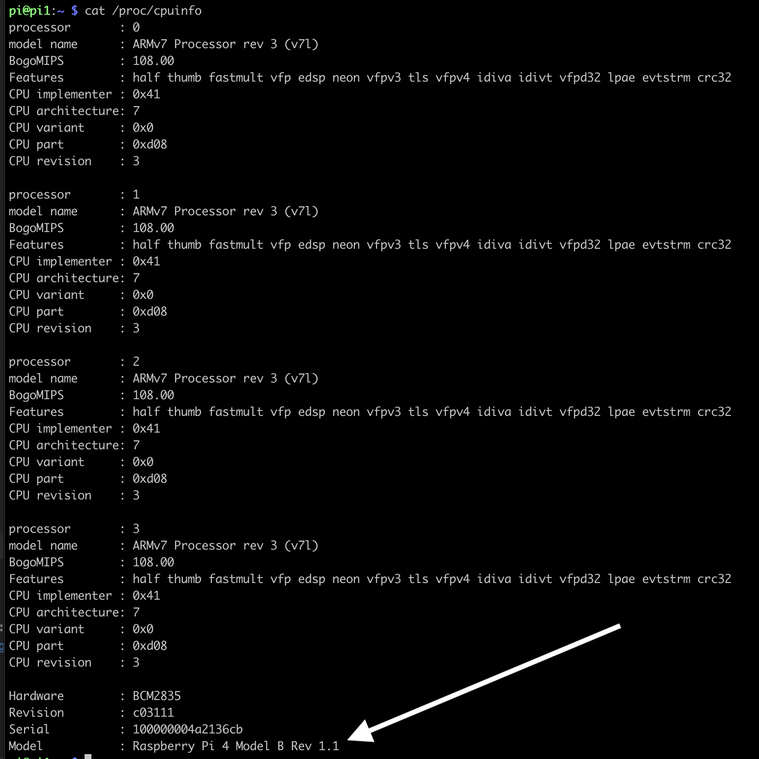 Inspect the CPU Info File