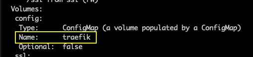 Section of the Traefik Deployment YAML
